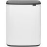 Brabantia Bo Touch Bin recycle duo prullenbak met deksel 2 x 30 liter - Wit