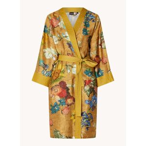 Van Gogh Museum Kimono van satijn met bloemenprint - Goud
