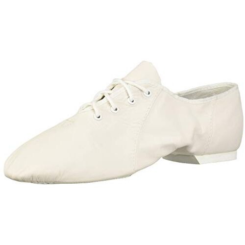 BLOCH Dance Jazzsoft Jazzschoen voor dames, splitzool, leer, jazz, Wit, 39 EU