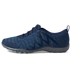 Skechers 100301 Nvy Trainers dames, Navy Engineered Knit Charcoal Trim, 39.5 EU