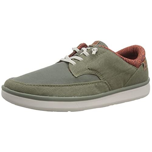 Clarks Cliché, lage sneakers voor heren, Olive Combi, 40 EU