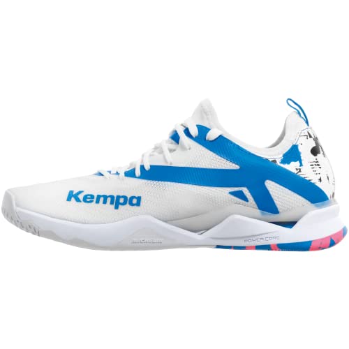 Kempa Wing Lite 2.0 Handbalschoenen voor dames, wit, fair blauw, 44.5 EU