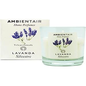 Ambientair Home Perfume geurkaars lavendel Silvester lavendelgeur geurkaars voor thuis, aromatherapie, kaars in glas voor binnenruimtes, brandduur 30 uur