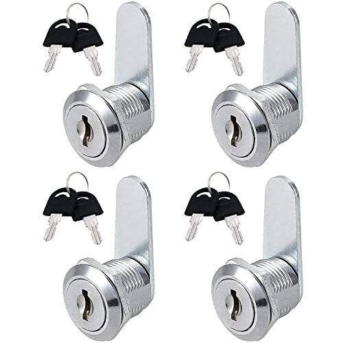 generic 4pcs mailbox lock, mailbox lock, lock with 8 plastic handles, keys, 20mm, drawer lock, cabinet lock, lever lock, security, mailbox lock, cam lock for office tables, filing cabinets ASIN