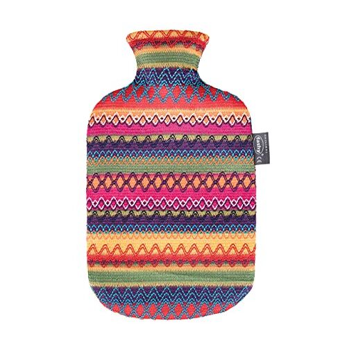 Fashy 6757 25 2007 warmwaterfles met deksel in Peru Design 2.0 L bruin/roze