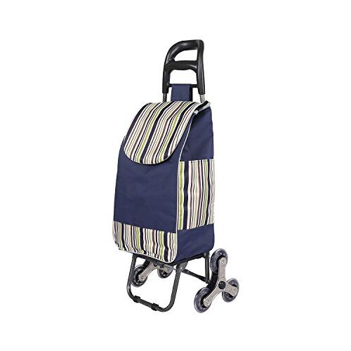 Ambientehome Shopping trolley blauw boodschappentrolley