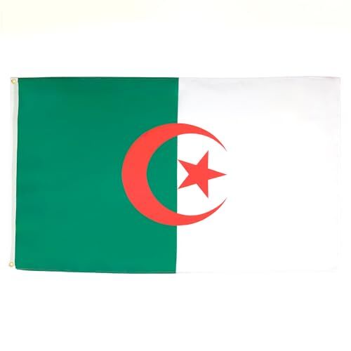 AZ FLAG Vlag Algerije – 150 x 90 cm – Vlag Algerije 100% polyester met geïntegreerde metalen ogen – 110 g – paviljoen van hoge kwaliteit