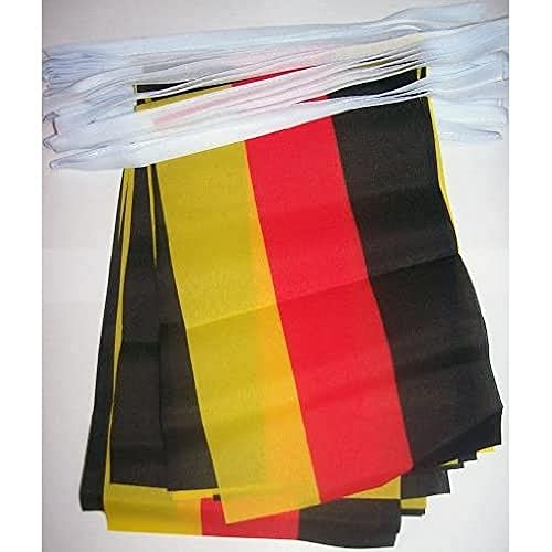 AZ FLAG Duitsland 6 meter BUNTING Vlag 20 vlaggen 9'' x 6'' Duitse STRING vlaggen 15 x 21 cm