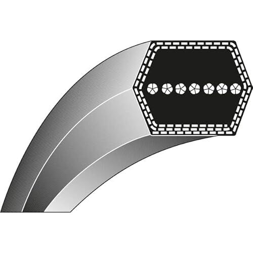 Ratioparts V-riem type 4-12,7 x 2286 voor zitmaaier grasmaaier dubbele V-riem, groen