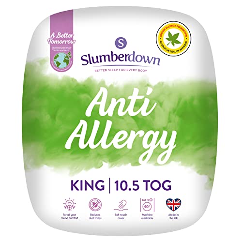 Slumberdown Anti-allergeen anti-allergische dekbed 10,5 tog voor kingsize bedden, microfbre, wit