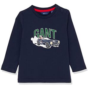 GANT Baby-jongens D1. Driving Dog LS T-shirt hemd, Evening Blue, 80