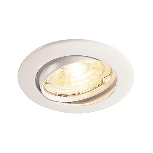 SLV plafondinbouwarmatuur PIKA/spot, schijnwerper, plafondspot, plafondarmatuur, inbouwarmatuur led, binnenverlichting / GU10 50 W wit