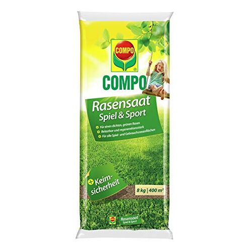 Compo graszaad, spel en sport, universele grasmix 8 kg Graszaad, spel en sport. 11 x 35 x 64 cm geel