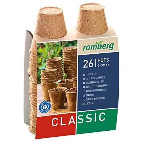 Romberg Kweekpot 6 cm rond (26 potten), bruin, 0,4 x 0,3 x 0,33 cm