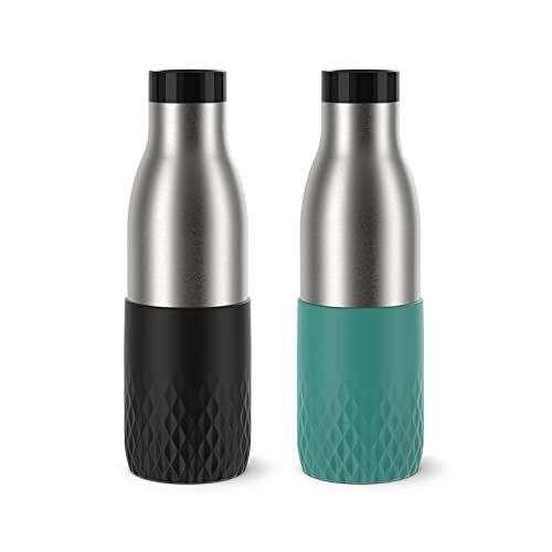 Emsa Tefal Duo set fles, zwart etui en groen etui, 0,5 l