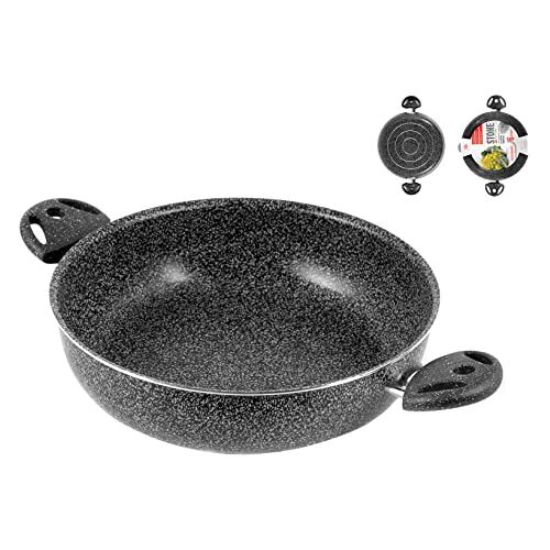 HOME Tegame Due Manici Antiaderente Stone Cm 24 Pentola da cucina