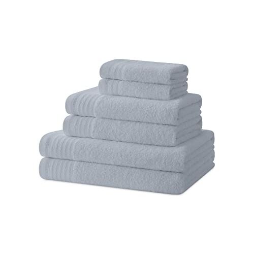 Degrees home Badhanddoeken handdoekenset 2 badhanddoeken, 2 handdoeken en 2 bidehanddoeken 100% katoen 480 g/m2 grijs