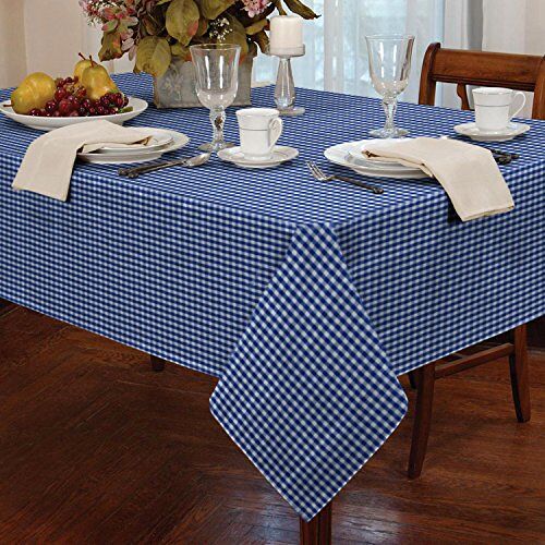 Classic Home Store Alan Symonds Tafelkleden Gingham Tafelkleed Blauw 54 x 54