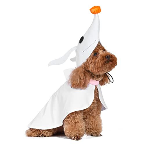 Halloween Nightmare Before Christmas Zero kostuum voor honden medium   Halloween-kostuums voor honden, officieel gelicentieerd Disney hond Halloween-kostuum, wit (FF21825)