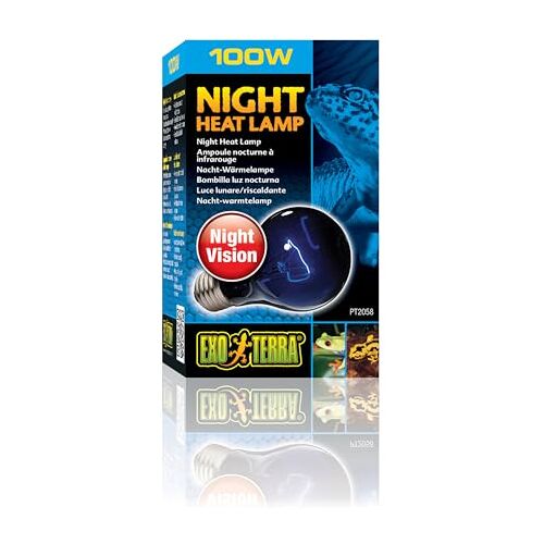 Exo Terra Night Heat Lamp, maanlicht voor reptielen en amfibieën, 100 W, fitting E27