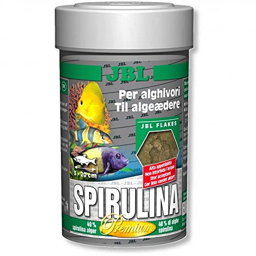 JBL Spirulina 30001 Premium alleenvoer voor algenetende aquariumvissen, vlokken 250 ml
