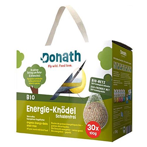 Donath Fly wild. Feed love. Donath Biologische Shell-Vrij Energie Ballen in Biologische Net, 1 x 3 kg