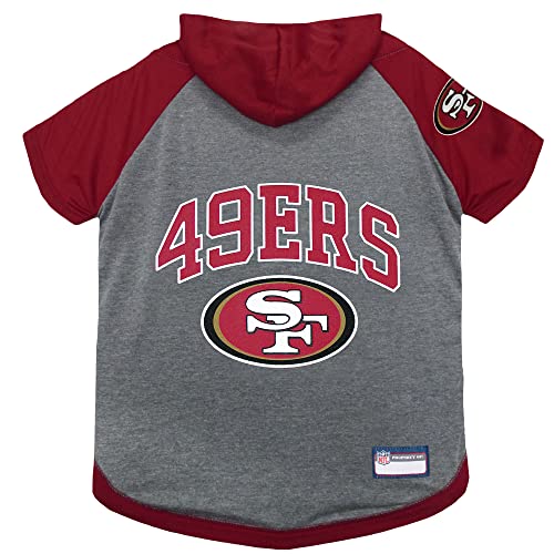 Pets First NFL SAN Francisco 49ERS Hoodie voor honden en katten   NFL voetbal gelicentieerd hondenhoodie T-shirt, X-Small  Sport Hoody T-Shirt voor huisdieren   gelicentieerd sportief hondenshirt