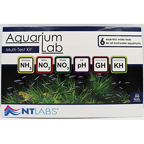 ICA NT Labs Aquarium Lab Multi-Test Kit aquariumwatertest ammoniak, nitriet, nitraat, pH, carbonaathardheid (KH) en algemene hardheid (GH).