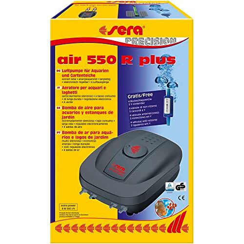 sera Air 550 R Plus/08816, Luchtpomp Voor Aquaria En Vijvers, Zwart, 550 L/U