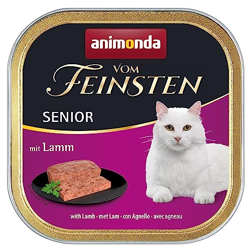 animonda vom Feinsten Senior Kattenvoer, Natvoer, voor Oudere Katten vanaf 7 Jaar, met Lam, 32 x 100 g