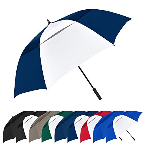 STROMBERGBRAND UMBRELLAS Stromberg Merk De geventileerde Tornado Golf Paraplu Navy Blauw Wit, Marineblauw/wit (blauw) SB-2500-Navy Blue/White