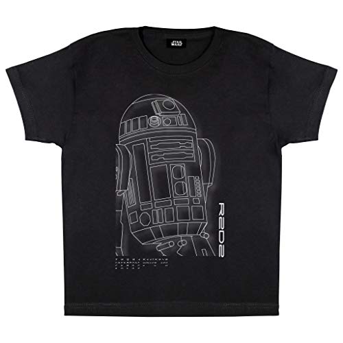 Popgear Star Wars R2-D2 T-shirt, Meisjes, 116-182, Schwarz, Officiële Koopwaar