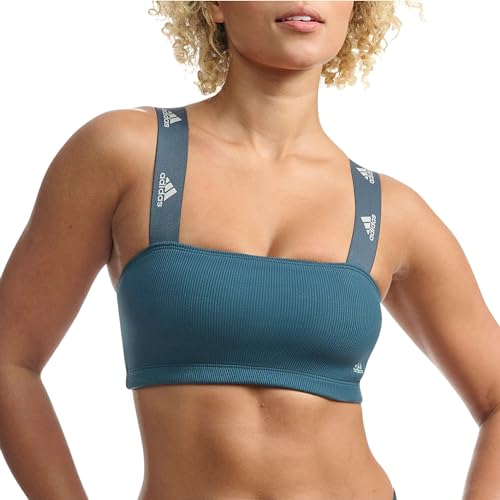 adidas Sport Rib 2x2 katoen stretch bandeau mineraal, Mineraal, M