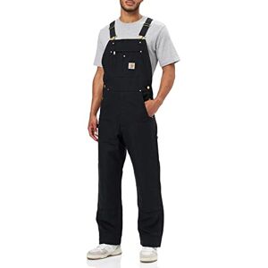 102776-1-40 x 32 Carhartt Heren Bib Overall Jeans, Zwart, 40W x 32L