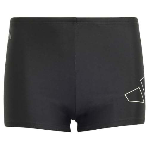 adidas Jongens Performance Big Bars Zwembokser Jongens Zwemmen Boxer, 7-8 Jaar Zwart, Zwart