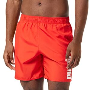 PUMA Heren Swim Men's Mid Shorts Zwembroek, Rood, M