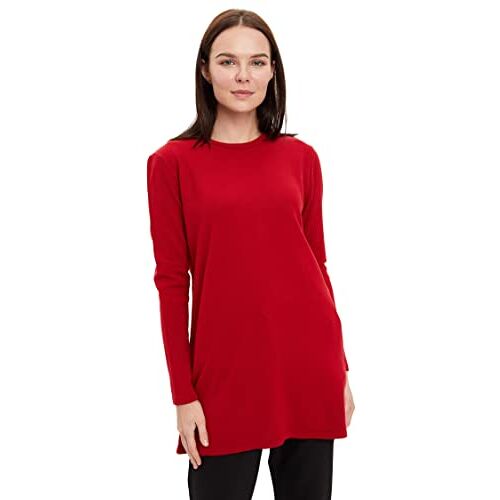 DeFacto Lange overhemden met lange mouwen tuniek overhemden (RED, S), rood, S