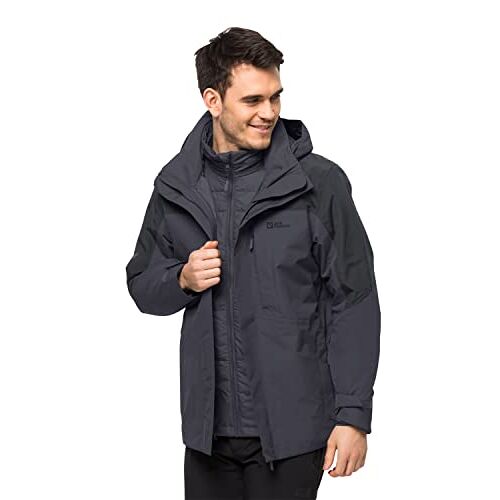 Jack Wolfskin Romberg 3-in-1 jas, Ebony, XXL