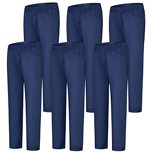 MISEMIYA Verpakking met 6 stuks, uniseks, elastisch, uniformen, medische uniformen, L, XS