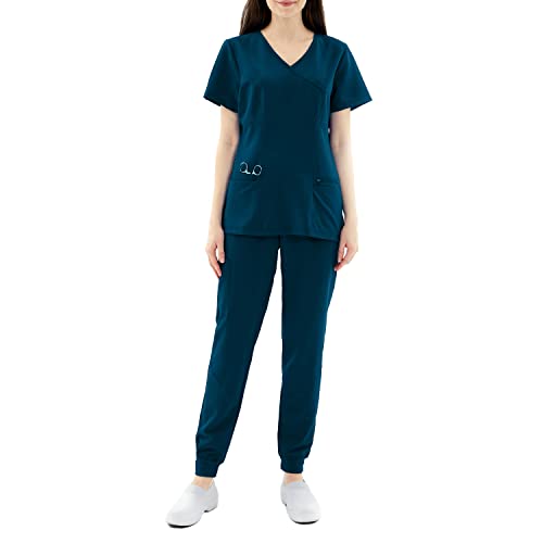 MISEMIYA Sanitair-uniformen voor dames, medische uniformen, medische uniformen, verpleegsters, casaade en broek, Ref. 0053, Blauw, XXL