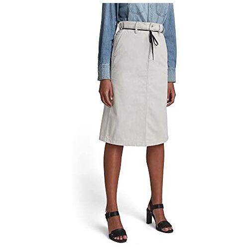 G-Star Raw Lintell Midi Business Casual rok voor dames, Beige (Ecru C777-159), 28W