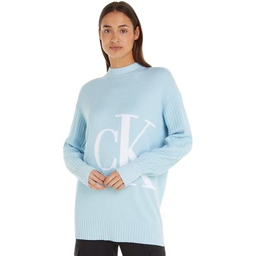 Calvin Dames opgeblazen uit geplaatste Ck trui truien, Keepsake Blauw, S