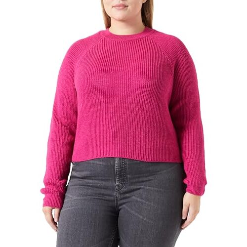 DeFacto Damestrui met lange mouwen, blouses & tunieken, pullover voor dames, wintertrui, regular fit, ronde hals, roze, XXL