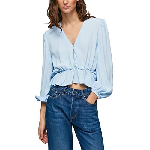 Pepe Jeans Dames Edita Shirt, Blauw (baai), M