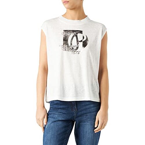 Pepe Jeans Reviews T-shirt voor dames, Wit, L