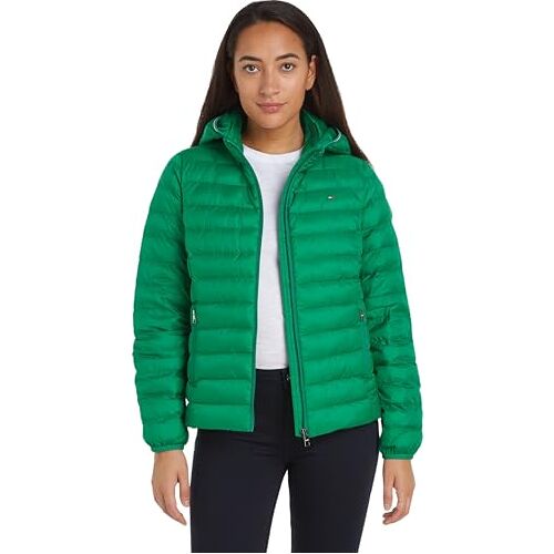 Tommy Hilfiger Dames LW PADDED GLOBAL STRIPE JAS Olympisch Groen M, Olympisch Groen, M