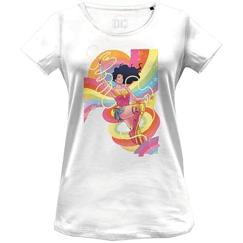 dc comics T-shirt dames, Wit, M