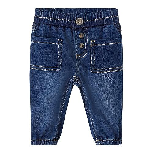 Name it Jeansbroek voor babyjongens, blauw (medium blue denim), 62 cm