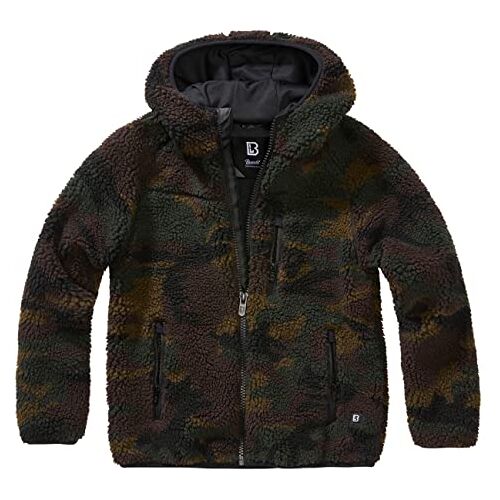 Brandit Kids Teddyfleecejack, hood fleecejack, teddy unisex, Bos, 134