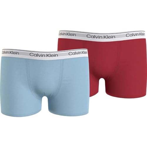 Calvin Boy's 2Pk Trunk, Powdersky/Middeleeuws, 6-7, Powdersky/Middeleeuwen, 6-7 jaar